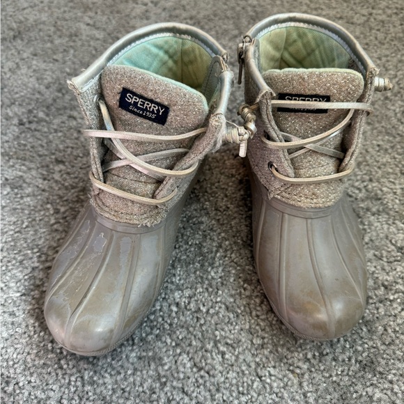 Sperry Girls gray glitter size 11M boots - Picture 1 of 5